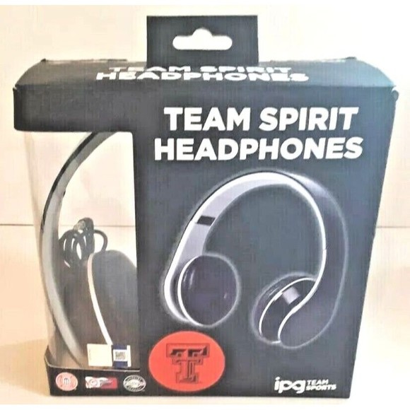 Headphones Over the Ears Texas Tech Red Raiders Retro Collapsible DJ Wired - Picture 1 of 10